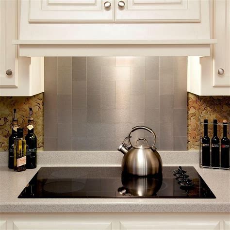 metal sheet for backsplash|stainless steel backsplash 36 inch.